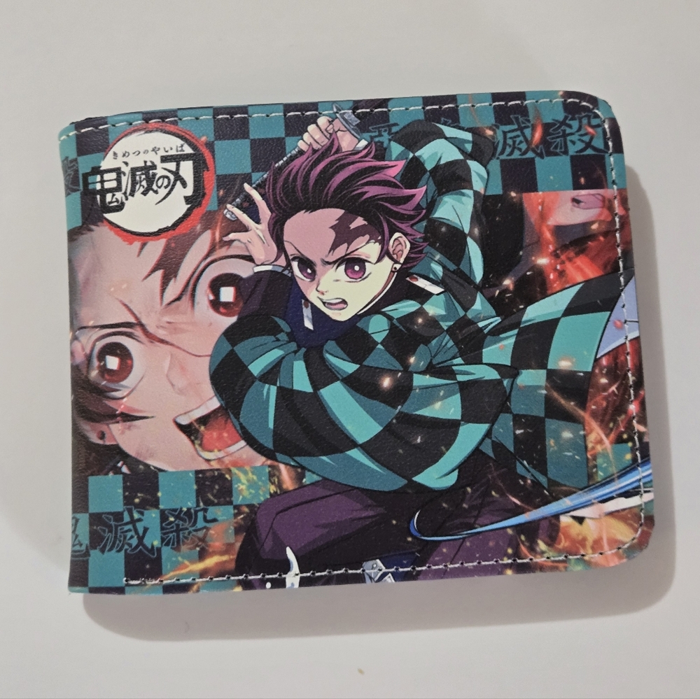 🍒🍒 Anime Demon Slayer: Tanjiro Wallet with Green and Black Design
